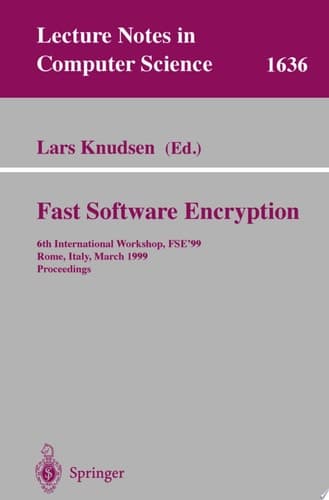 Fast Software Encryption 6th International Workshop, FSE'99 Rome, Italy, March 24-26, 1999 Proceedings
