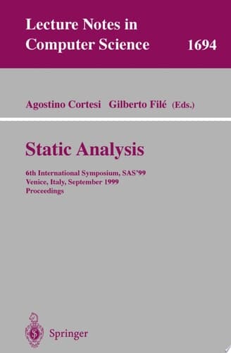 Static Analysis 6th International Symposium, SAS'99, Venice, Italy, September 22-24, 1999, Proceedings