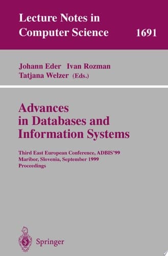 Advances in Databases and Information Systems Third East European Conference, ADBIS'99, Maribor, Slovenia, September 13-16, 1999, Proceedings