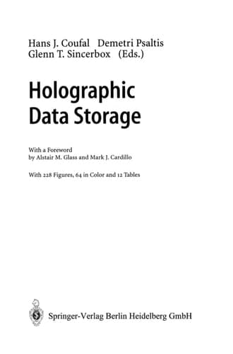 Holographic Data Storage (Springer Series in Optical Sciences, 76)