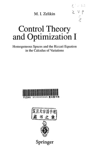 Control Theory and Optimization I Homogeneous Spaces and the Riccati Equation in the Calculus of Variations