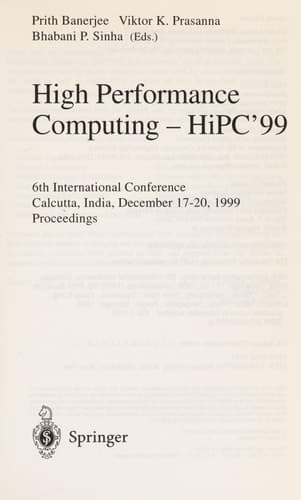 High Performance Computing - HiPC'99 6th International Conference, Calcutta, India, December 17-20, 1999 Proceedings