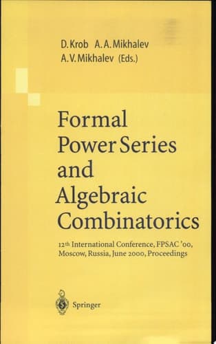 Formal Power Series and Algebraic Combinatorics 12th International Conference, FPSAC '00, Moscow, Russia, June 2000, Proceedings