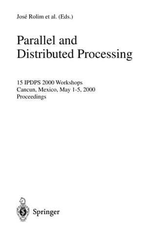 Parallel and Distributed Processing 15 IPDPS 2000 Workshops Cancun, Mexico, May 1–5, 2000 Proceedings