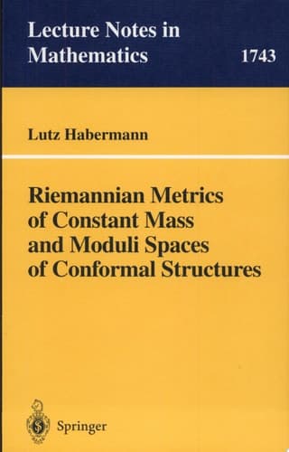 Riemannian Metrics of Constant Mass and Moduli Spaces of Conformal Structures