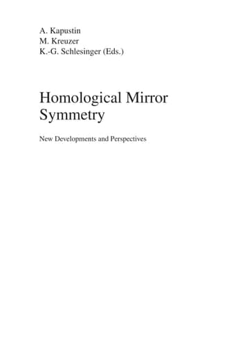 Homological Mirror Symmetry New Developments and Perspectives