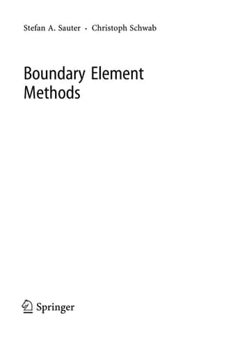 Boundary Element Methods (Springer Series in Computational Mathematics, 39)