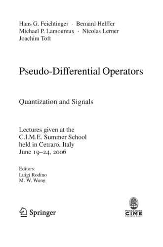 Pseudo-Differential Operators Quantization and Signals
