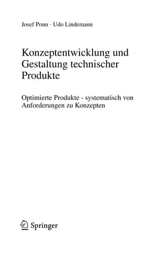 Konzeptentwicklung und Gestaltung Technischer Produkte