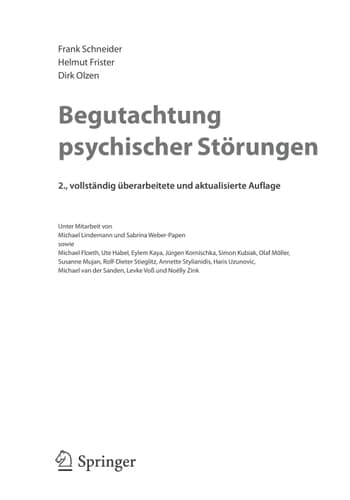 Begutachtung psychischer Störungen