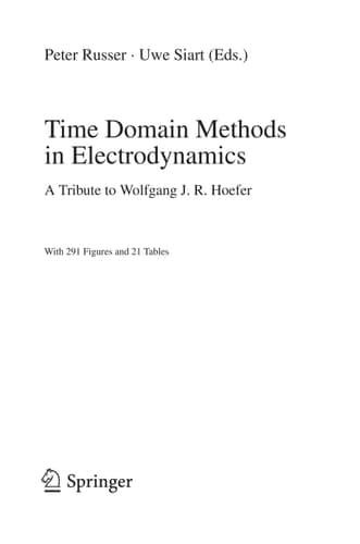 Time Domain Methods in Electrodynamics A Tribute to Wolfgang J. R. Hoefer