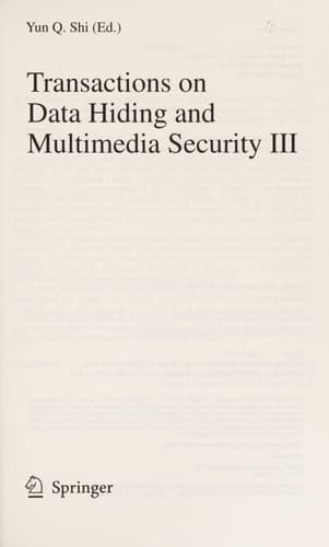Transactions on Data Hiding and Multimedia Security III