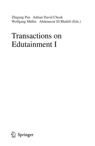 Transactions on Edutainment I