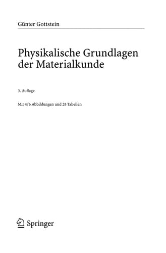 Physikalische Grundlagen der Materialkunde