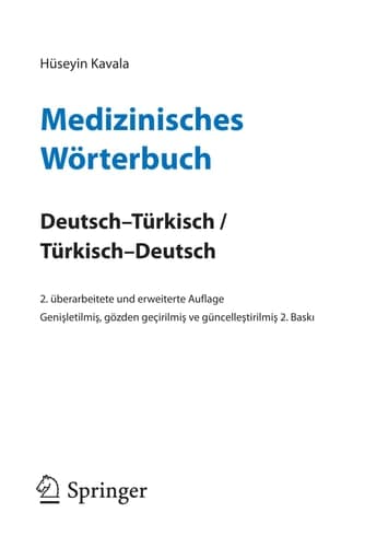 Medizinisches Wörterbuch Deutsch-Türkisch / Türkisch-Deutsch
