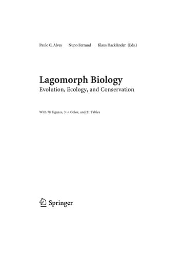 Lagomorph Biology Evolution, Ecology, and Conservation