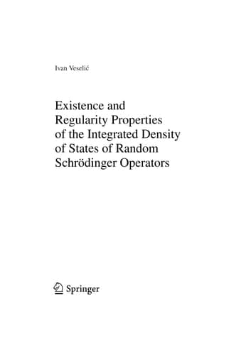 Existence and Regularity Properties of the Integrated Density of States of Random Schrödinger Operators