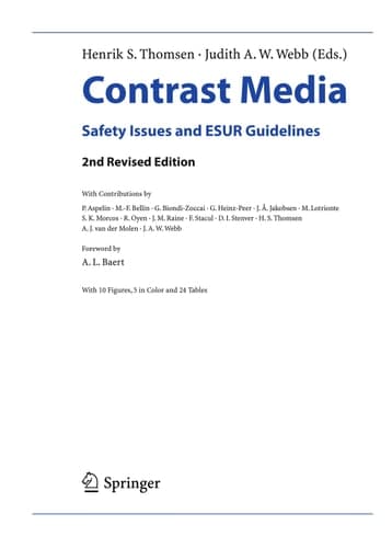 Contrast Media Safety Issues and ESUR Guidelines