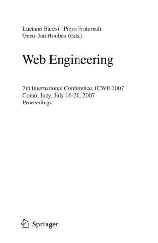 Web Engineering 7th International Conference, ICWE 2007, Como, Italy, July 16-20, 2007, Proceedings