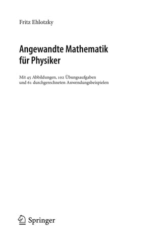Angewandte Mathematik für Physiker