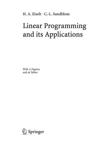 Linear Programming and its Applications