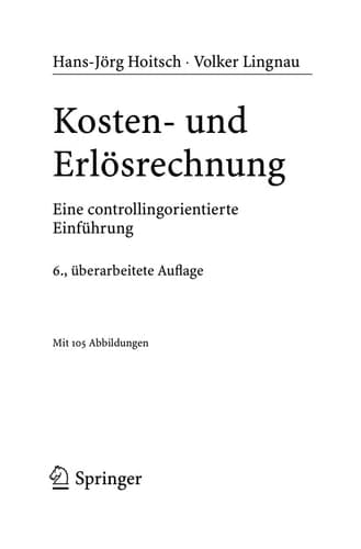 Kosten- und Erlösrechnung Eine controllingorientierte Einführung