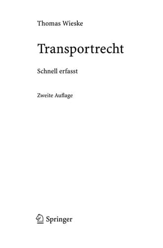 Transportrecht - Schnell erfasst