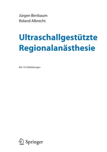 Ultraschallgestützte Regionalanästhesie