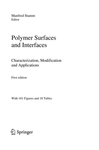 Polymer Surfaces and Interfaces: Characterization, Modification and Applications