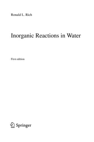Inorganic Reactions in Water