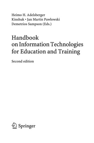 Handbook on Information Technologies for Education and Training