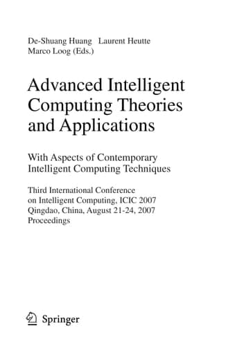 Advanced Intelligent Computing Theories and Applications With Aspects of Contemporary Intelligent Computing Techniques