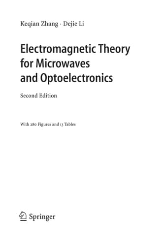 Electromagnetic Theory for Microwaves and Optoelectronics