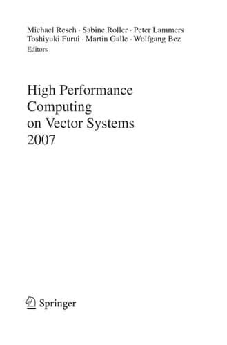 High Performance Computing on Vector Systems 2007