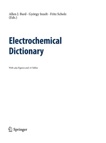 Electrochemical Dictionary