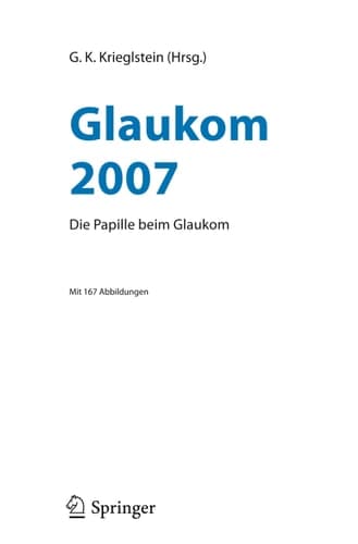 Glaukom 2007 Die Papille beim Glaukom