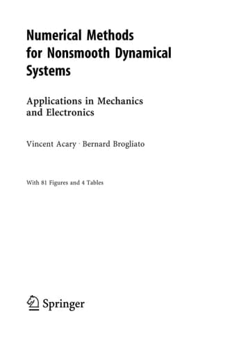 Numerical Methods for Nonsmooth Dynamical Systems Applications in Mechanics and Electronics