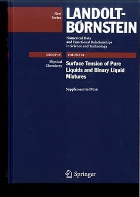 Surface Tension of Pure Liquids and Binary Liquid Mixtures (Supplement to IV/16)