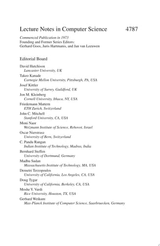 Real-Time Mobile Multimedia Services 10th IFIP/IEEE International Conference on Management, of Multimedia and Mobile Networks and Services, MMNS 2007, San José, USA, October 31 - November 2, 2007, Proceedings