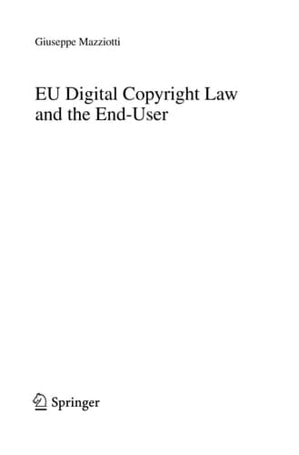 EU Digital Copyright Law and the End-User
