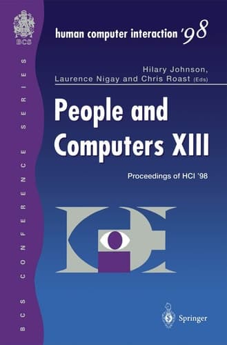People and Computers XIII Proceedings of HCI ’98