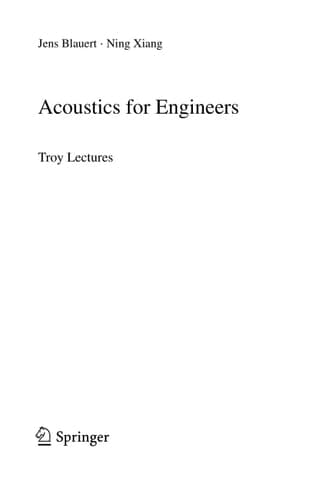 Acoustics for Engineers Troy Lectures