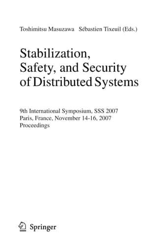 Stabilization, Safety, and Security of Distributed Systems