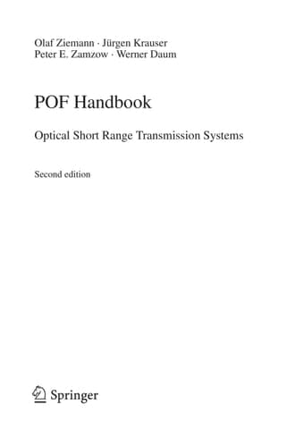 POF Handbook Optical Short Range Transmission Systems