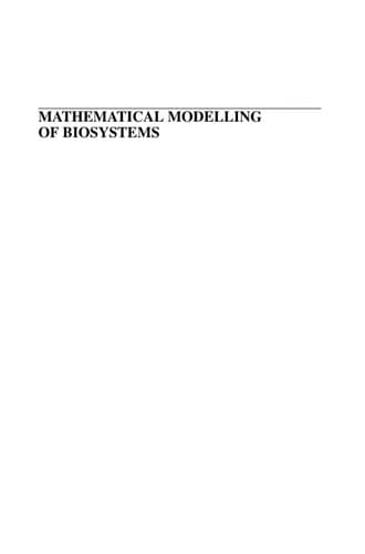 Mathematical Modelling of Biosystems