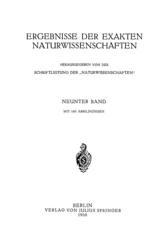 Springer Tracts in Modern Physics 8