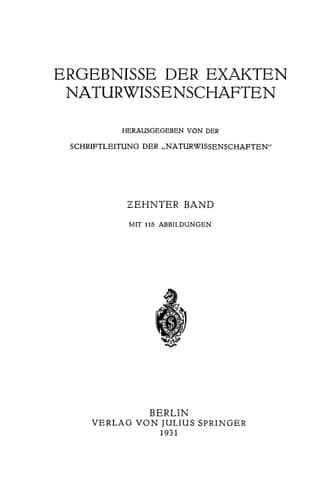 Springer Tracts in Modern Physics 10