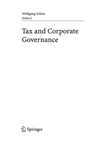 Tax and Corporate Governance