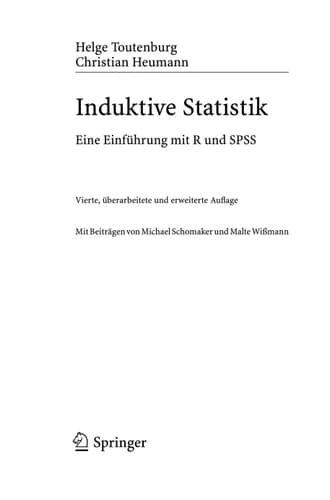 Induktive Statistik Eine Einführung mit R und SPSS