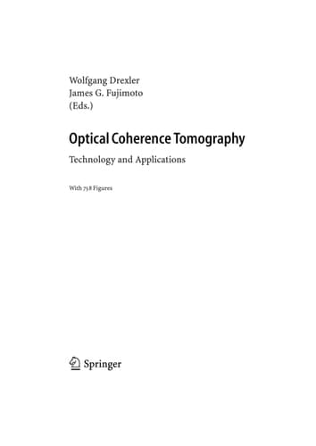Optical Coherence Tomography Technology and Applications
